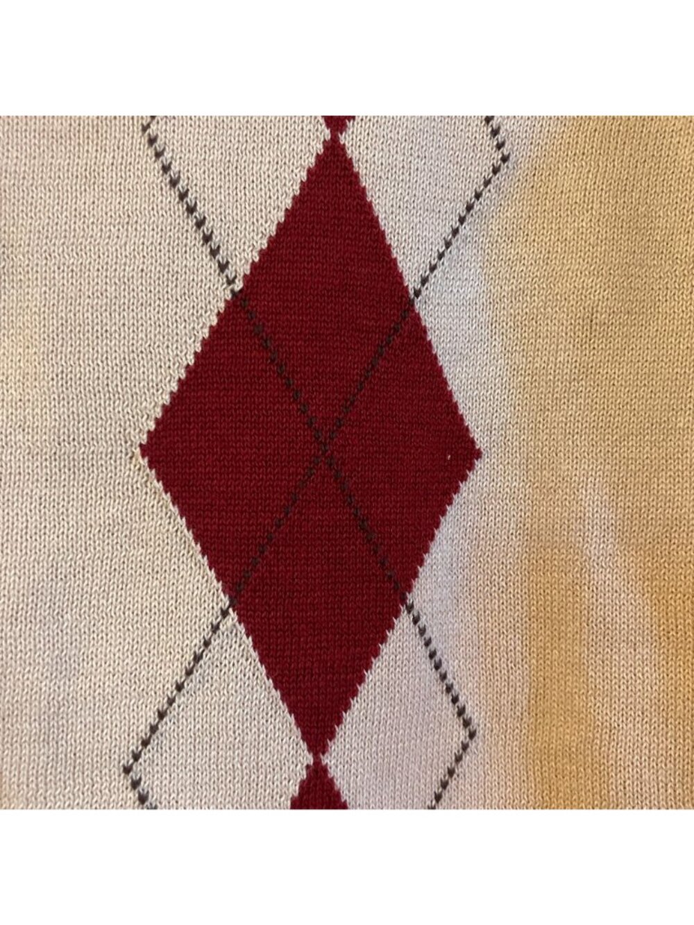 Ralph Lauren Polo Womens Vintage 90s Argyle Cardigan Sweater Small Beige FA NWOT - Picture 7 of 12